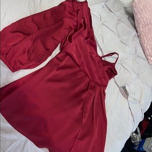 Burgundy dress